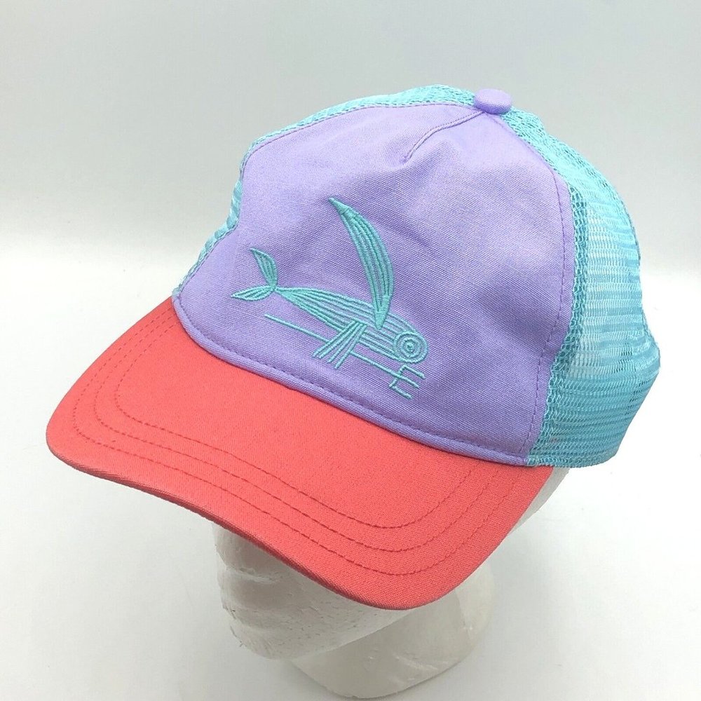 Patagonia Purple & Coral & Aqua Mesh Trucker Hat